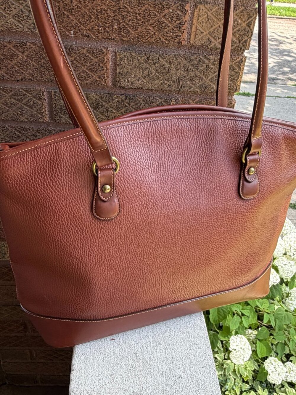 COACH Vintage Sheridan Wendell Large Domed British Tan Brief Shoulder Bag Rare - Picture 2 of 14